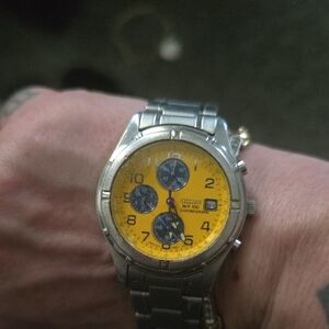 Citizen Yellow Dial Chronograph Watch